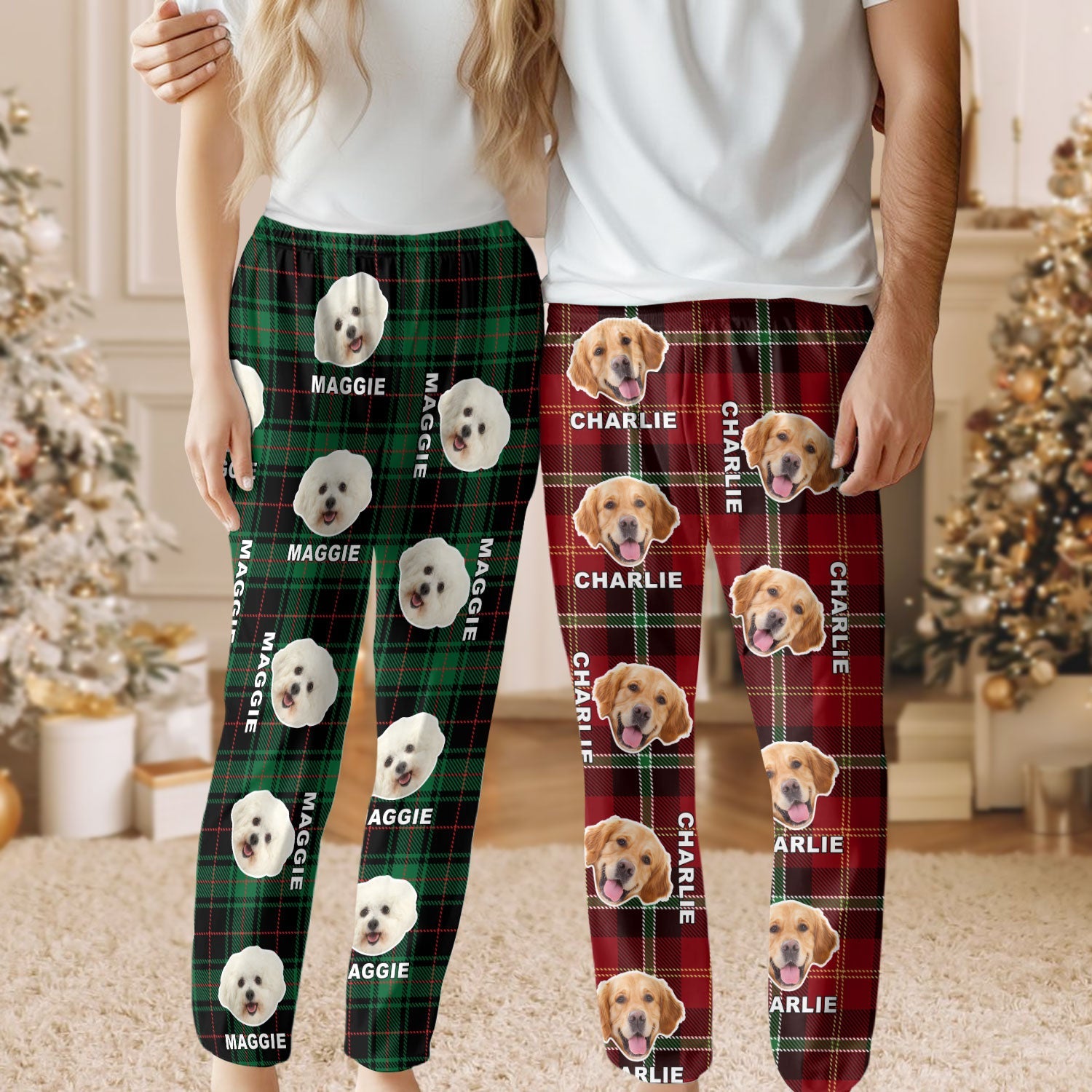 Custom Pet Photo Flannel Style Personalized Pajamas For Dog Lovers Cat Lovers CH07 896136