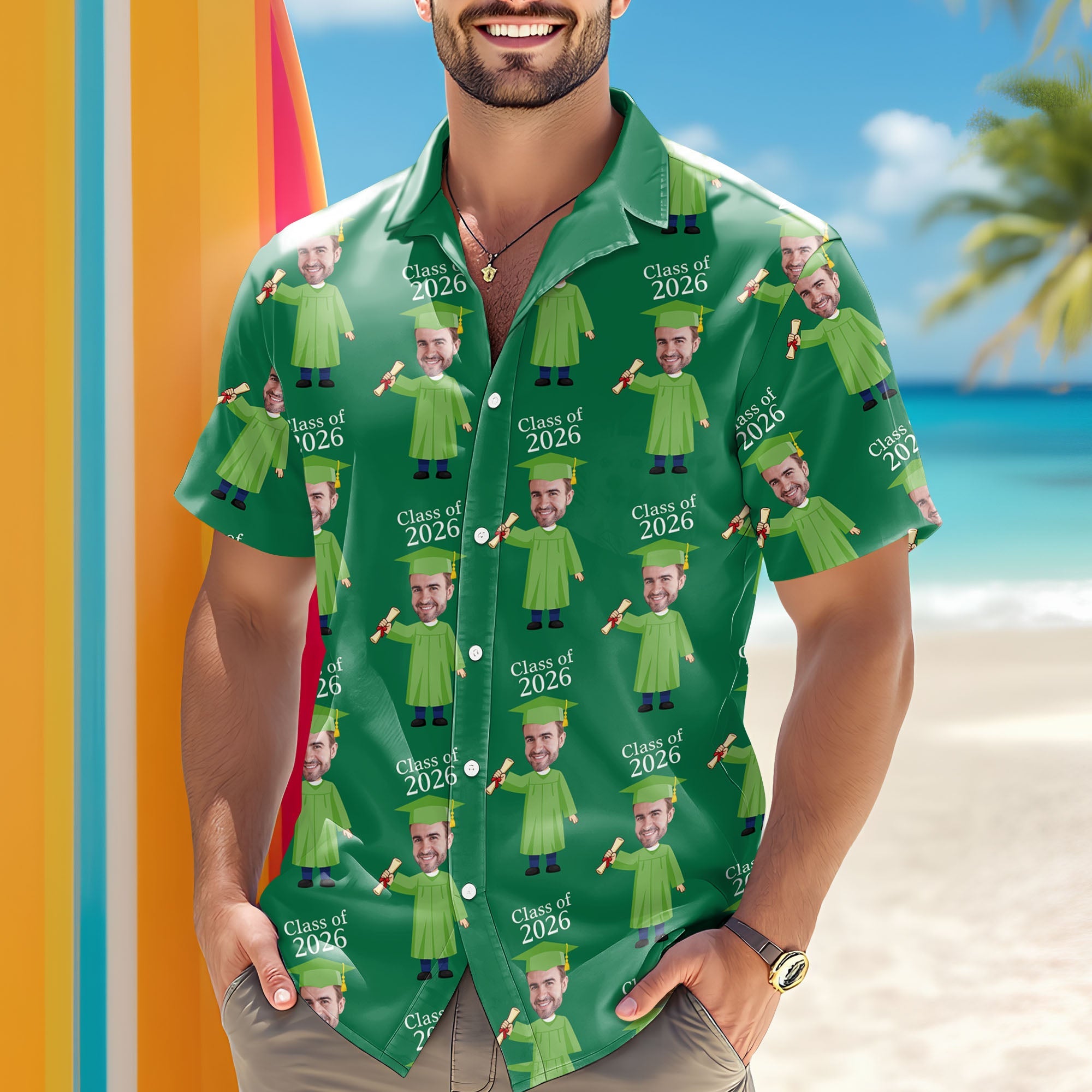 Custom Face Class of 2026 Graduation Hawaii Shirt HA75 920506