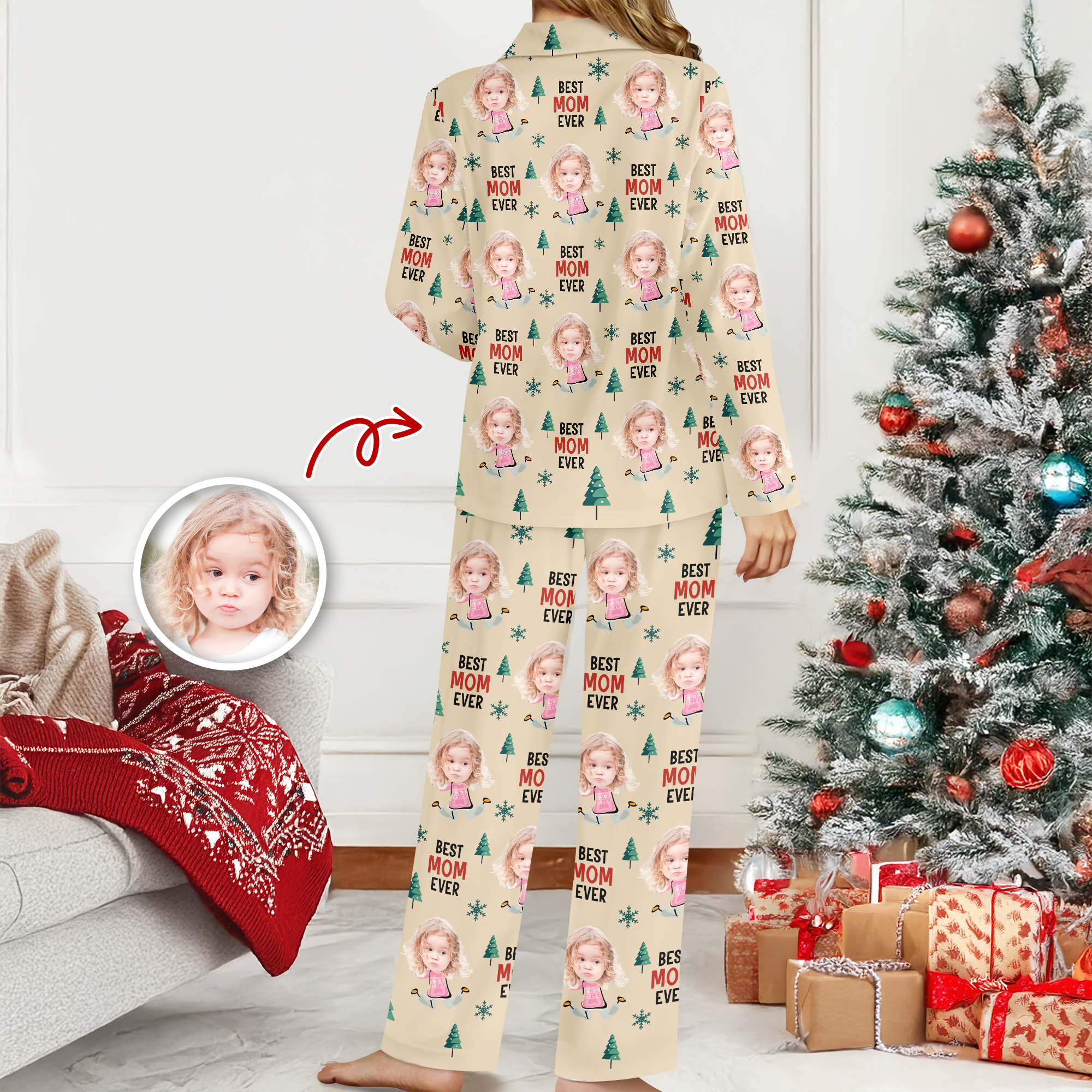 Best Nana Ever Custom Photo Grandkids - Personalized Pajamas LM32 895039