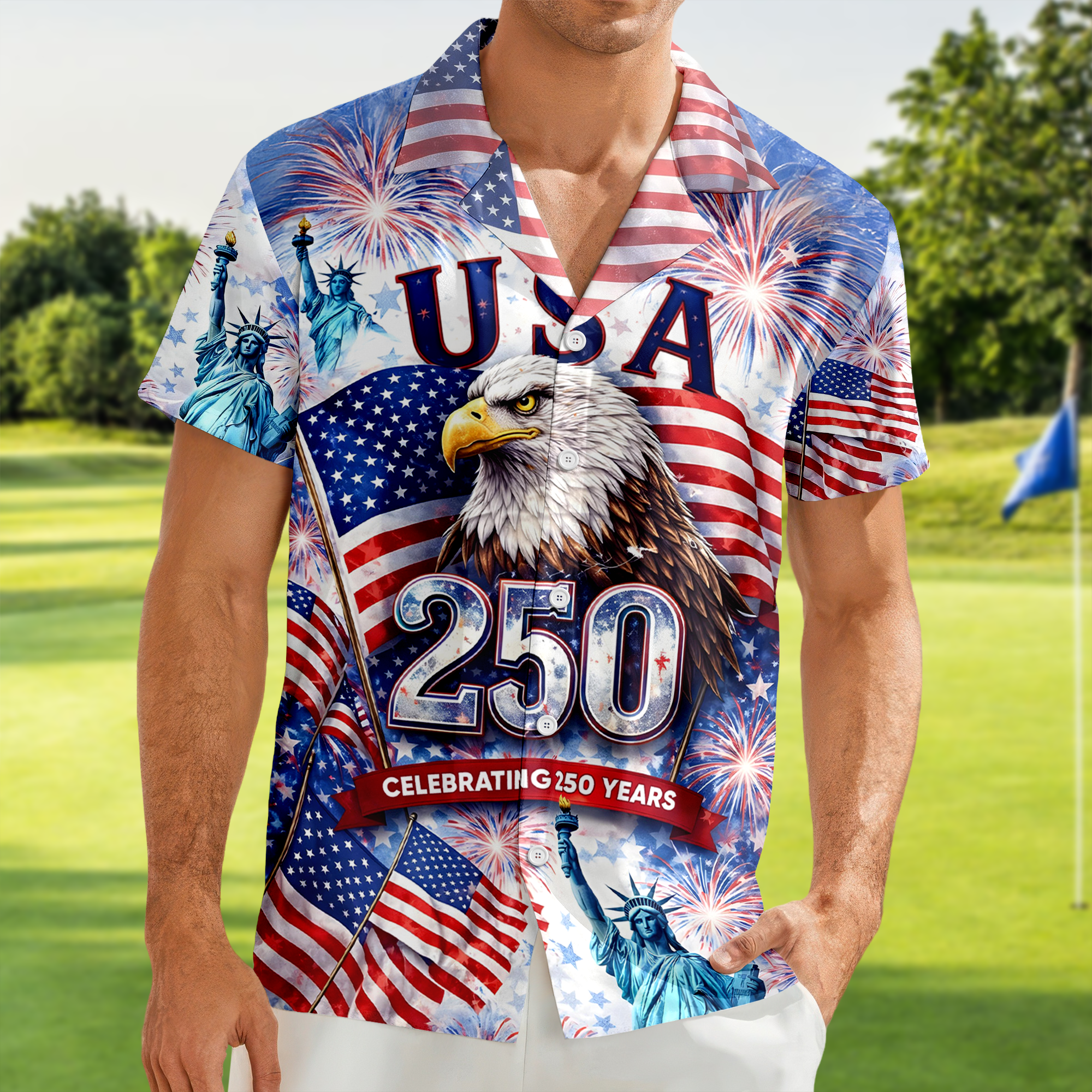 Celebrating 250th Anniversary United States Hawaiian Shirt 4th of July Gift CH07 910406