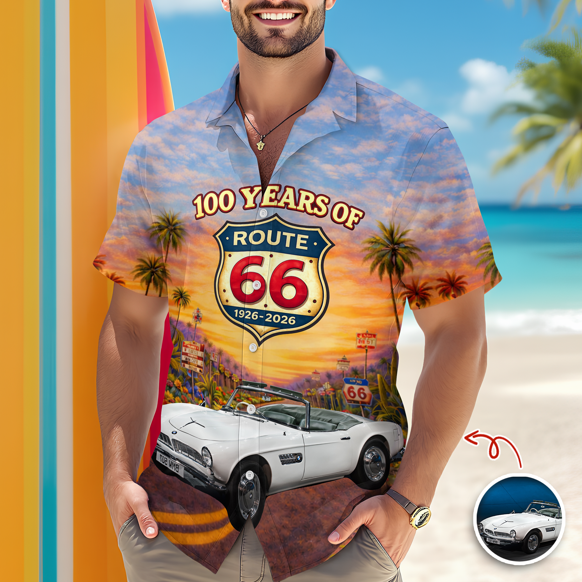 Custom Photo 100 Years Of Route 66 Hawaii Shirt CH07 910544