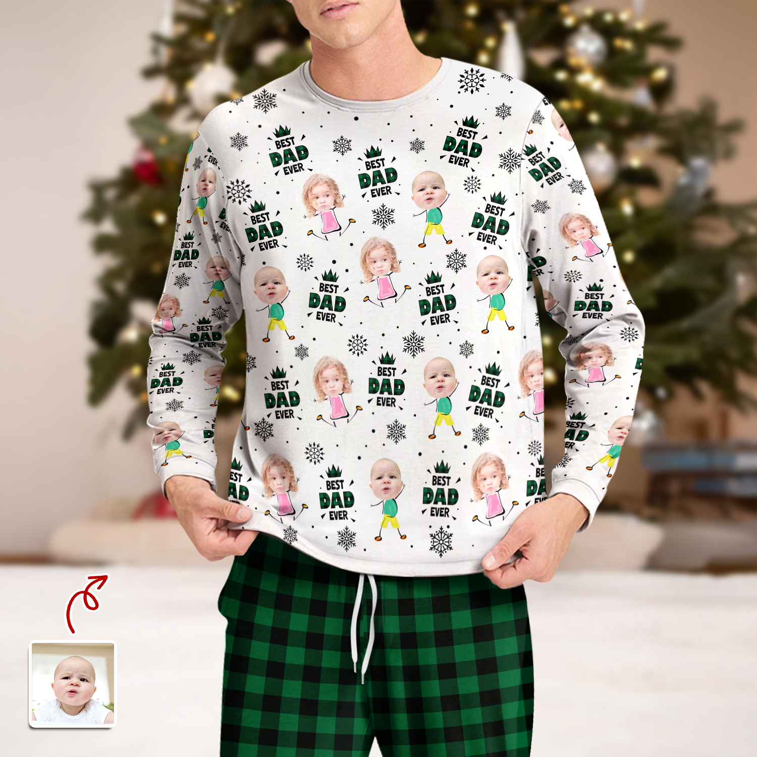 Custom Photo Best Nana Ever Gigi Papa Funny Children - Personalized Sleepwear CH07 899168