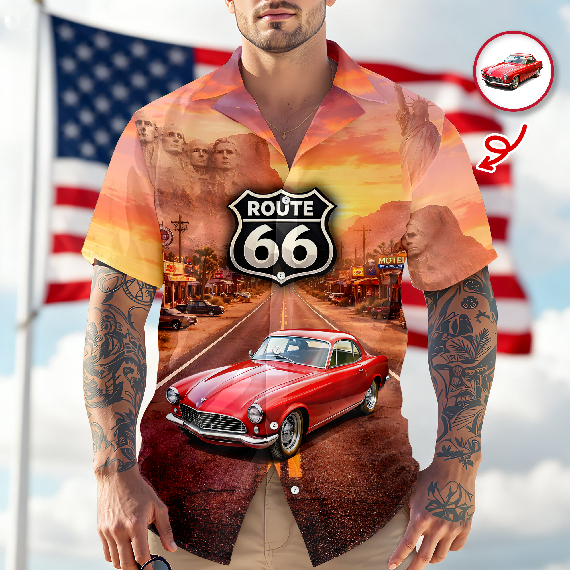 Custom Photo 100 Year Of Route 66 America 250th Anniversary CH07 910500