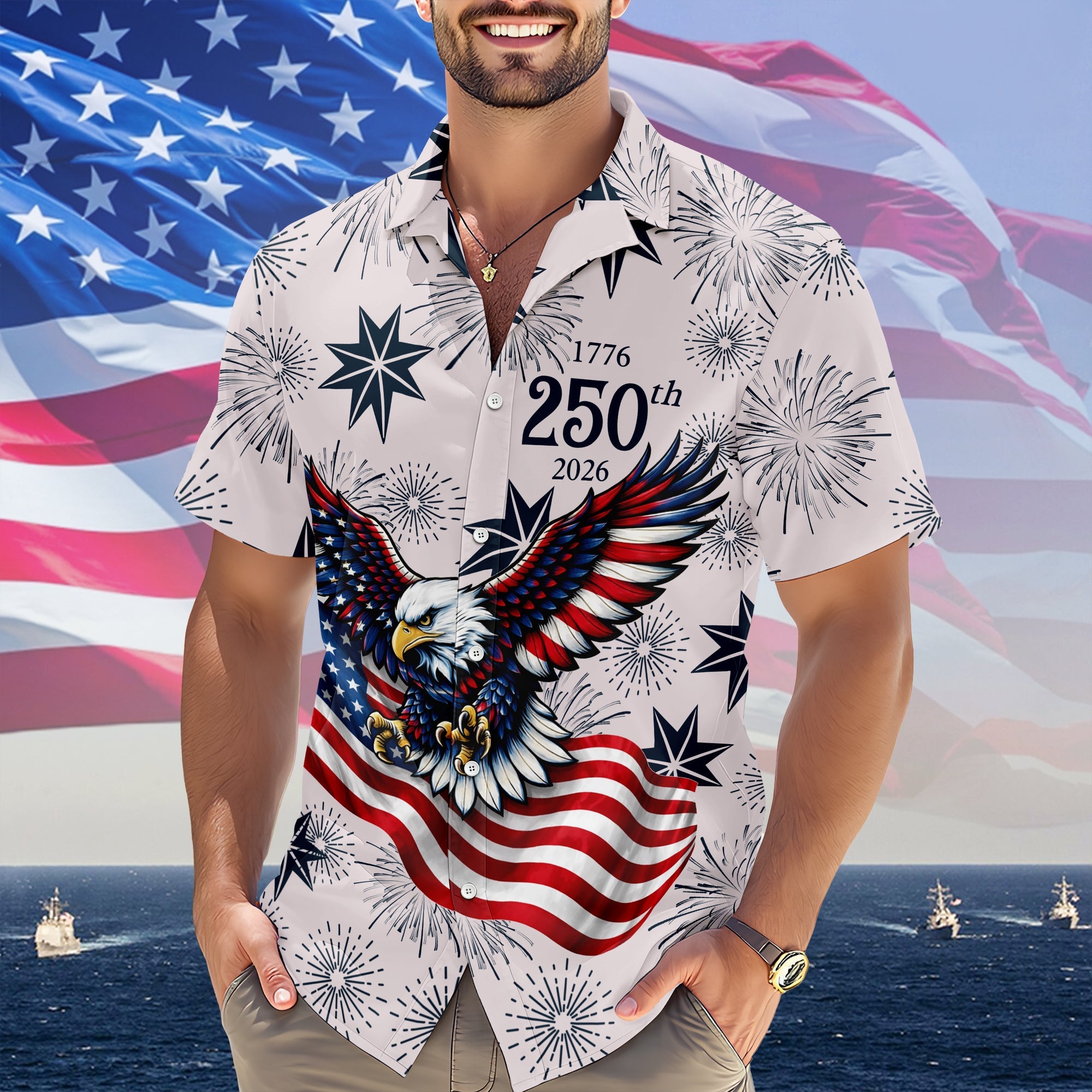 Personalized America's 250th Anniversary Hawaiian Shirt CH07 910342