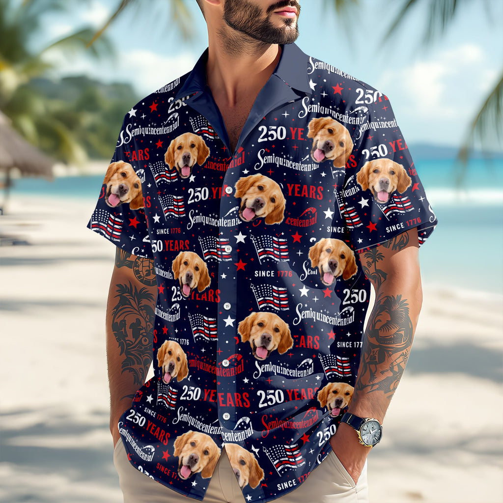Custom Dog Cat Photo 250 Years of America Semiquincentennial Hawaii Shirt LM32 899507
