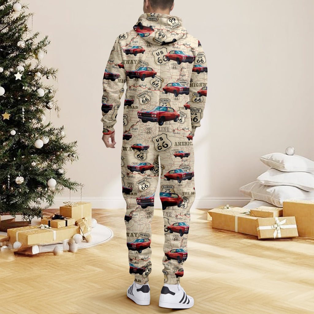 Custom Car Photo With Accessories Pattern Onesie Pajamas HO82 894964