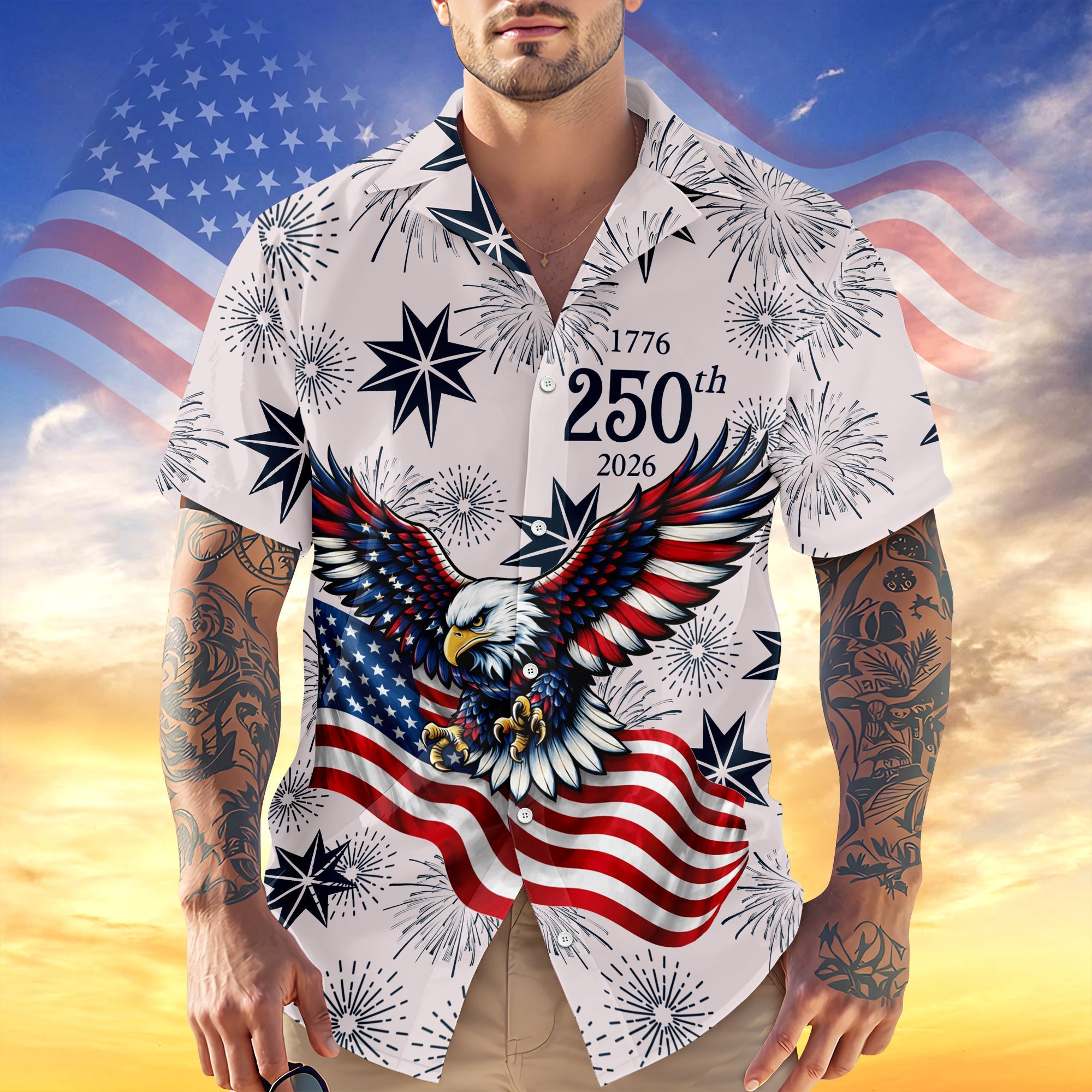 Personalized America's 250th Anniversary Hawaiian Shirt CH07 910342