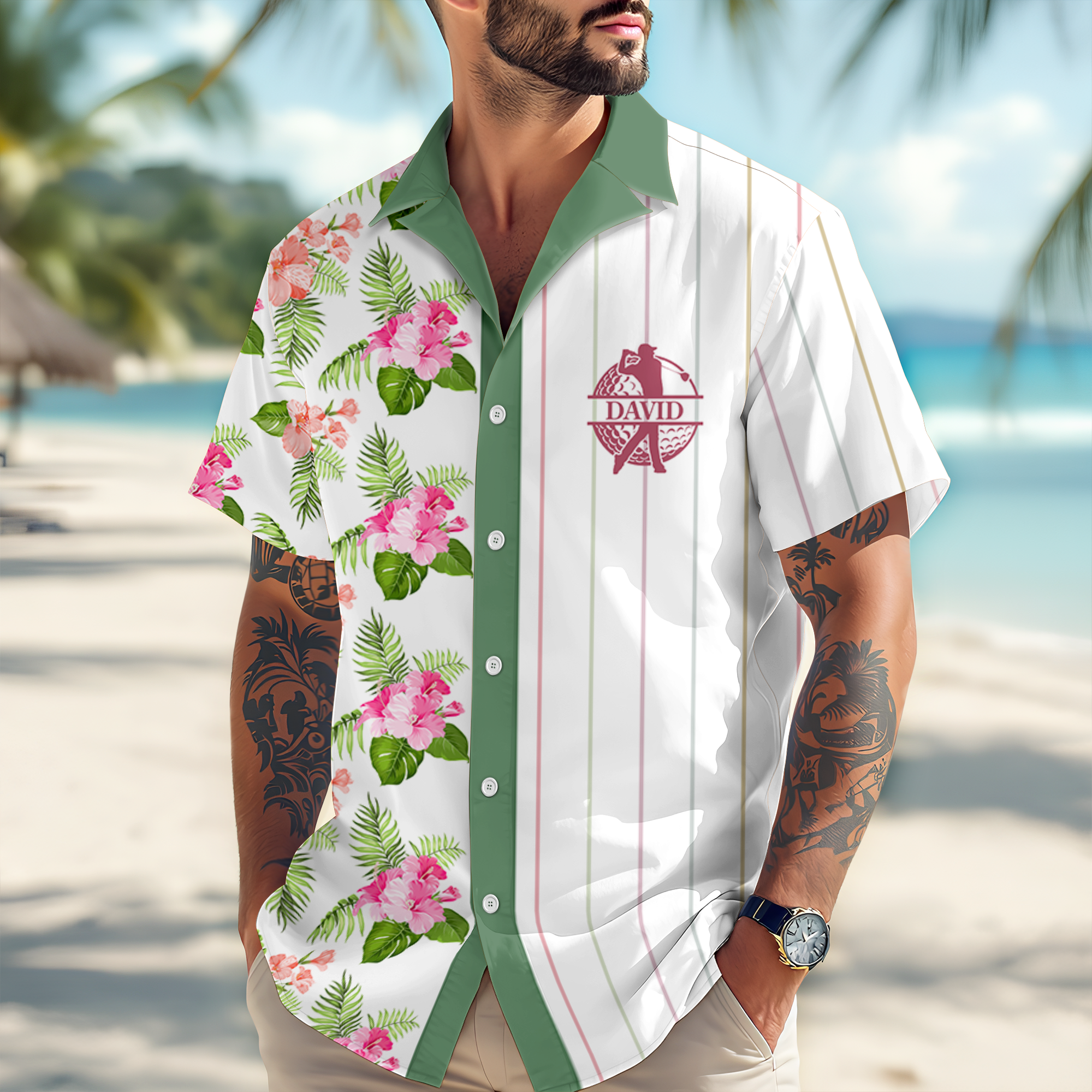 Custom Golf Player Name Hawaii Shirt Gift for Golf Lovers TH10 898183