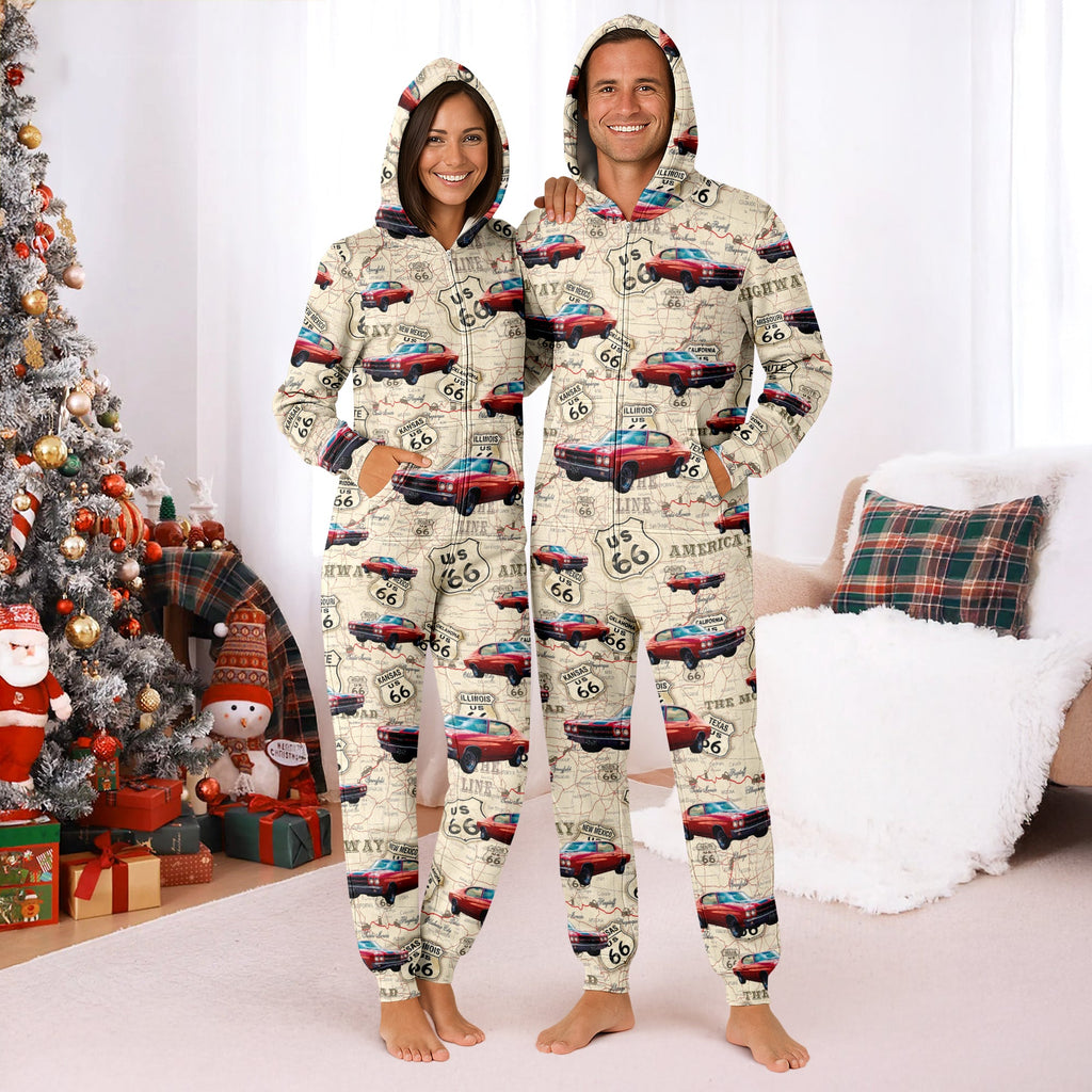 Custom Car Photo With Accessories Pattern Onesie Pajamas HO82 894964