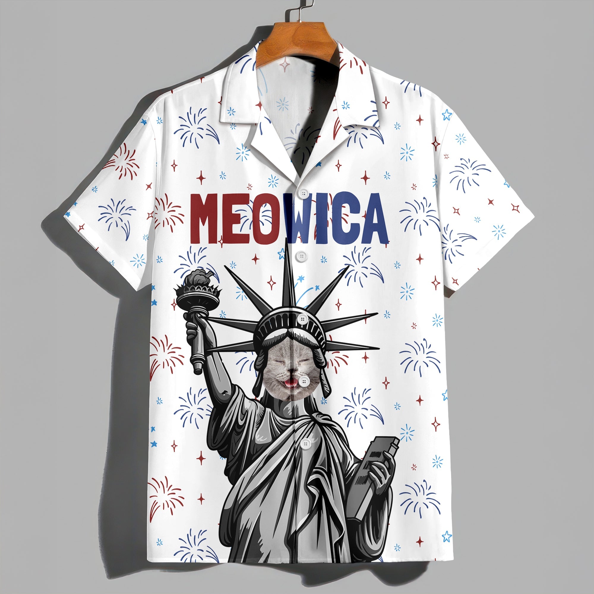 Custom Cat Photo Meowica Hawaii Shirt TH10 169433