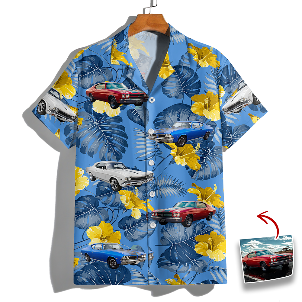 Custom Photo Vintage Car Aloha Hawaiian Shirt Gift For Car Lovers TH10 170035
