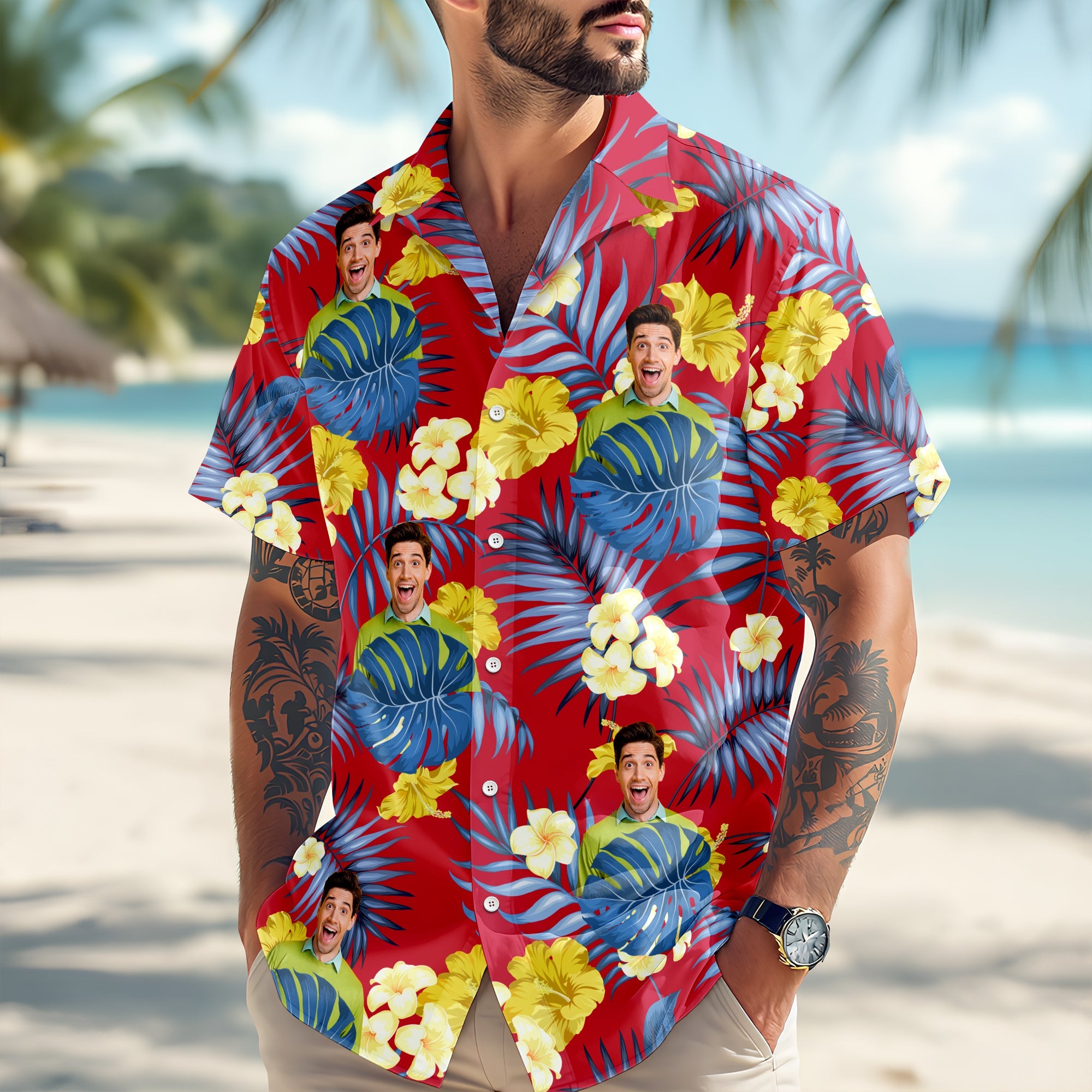 Custom Photo Faith, Family & Freedom 1776 - 2026 Hawaii Shirt TH10 898371