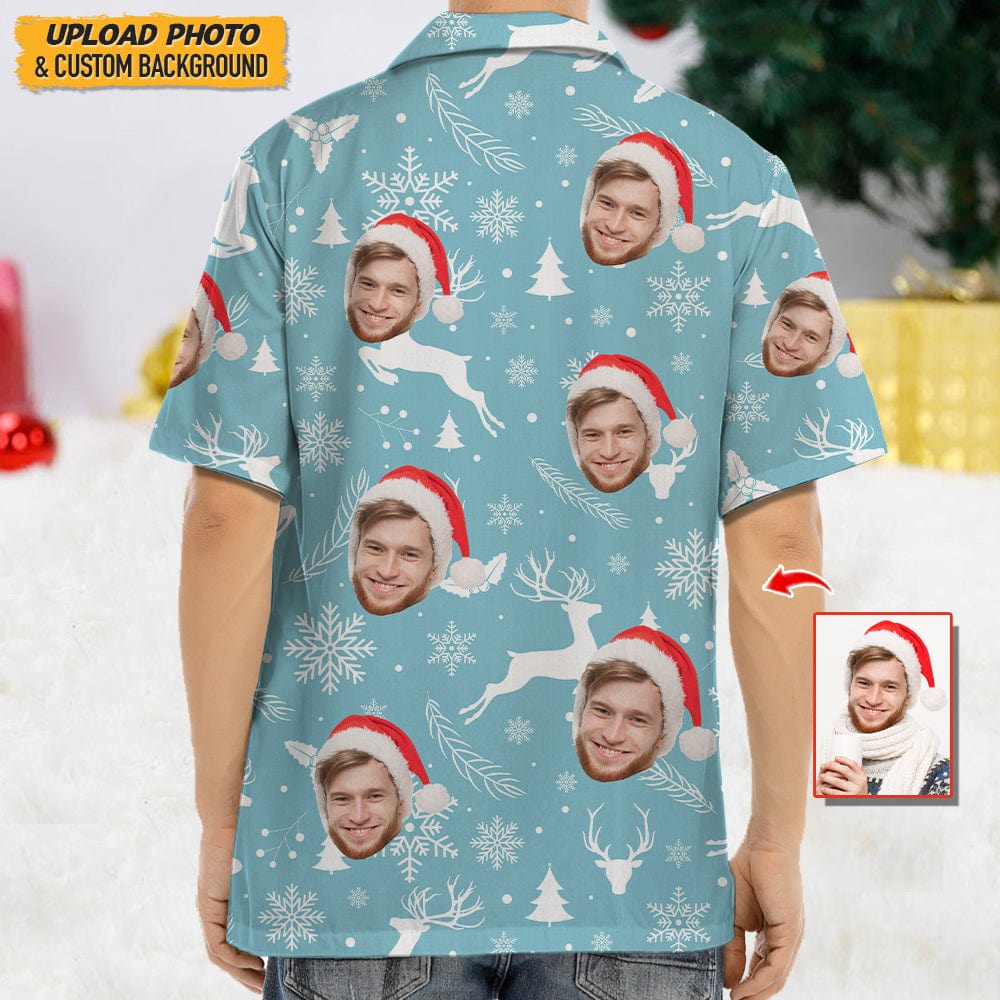 Custom Photo Snow Christmas Hawaii Shirt N304 888661
