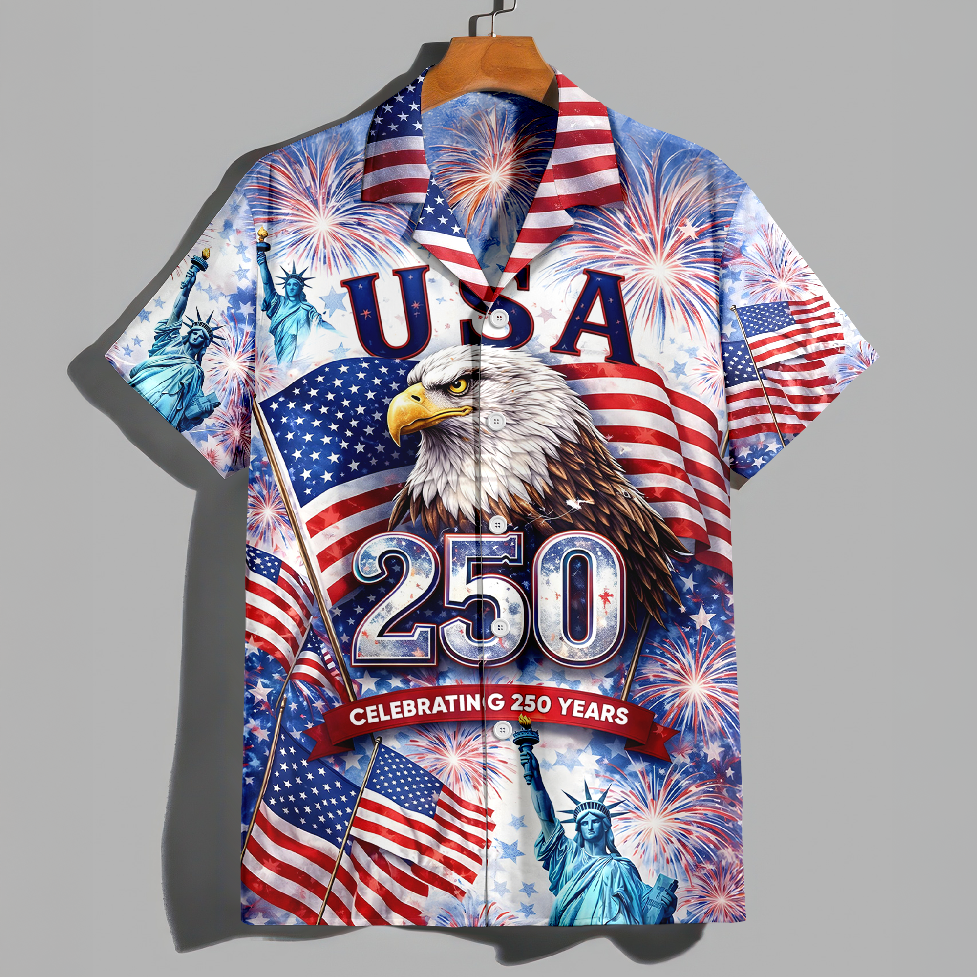Celebrating 250th Anniversary United States Hawaiian Shirt 4th of July Gift CH07 910406