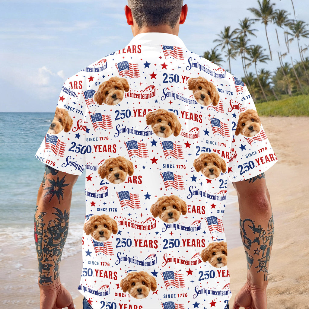 Custom Dog Cat Photo 250 Years of America Semiquincentennial Hawaii Shirt LM32 899507