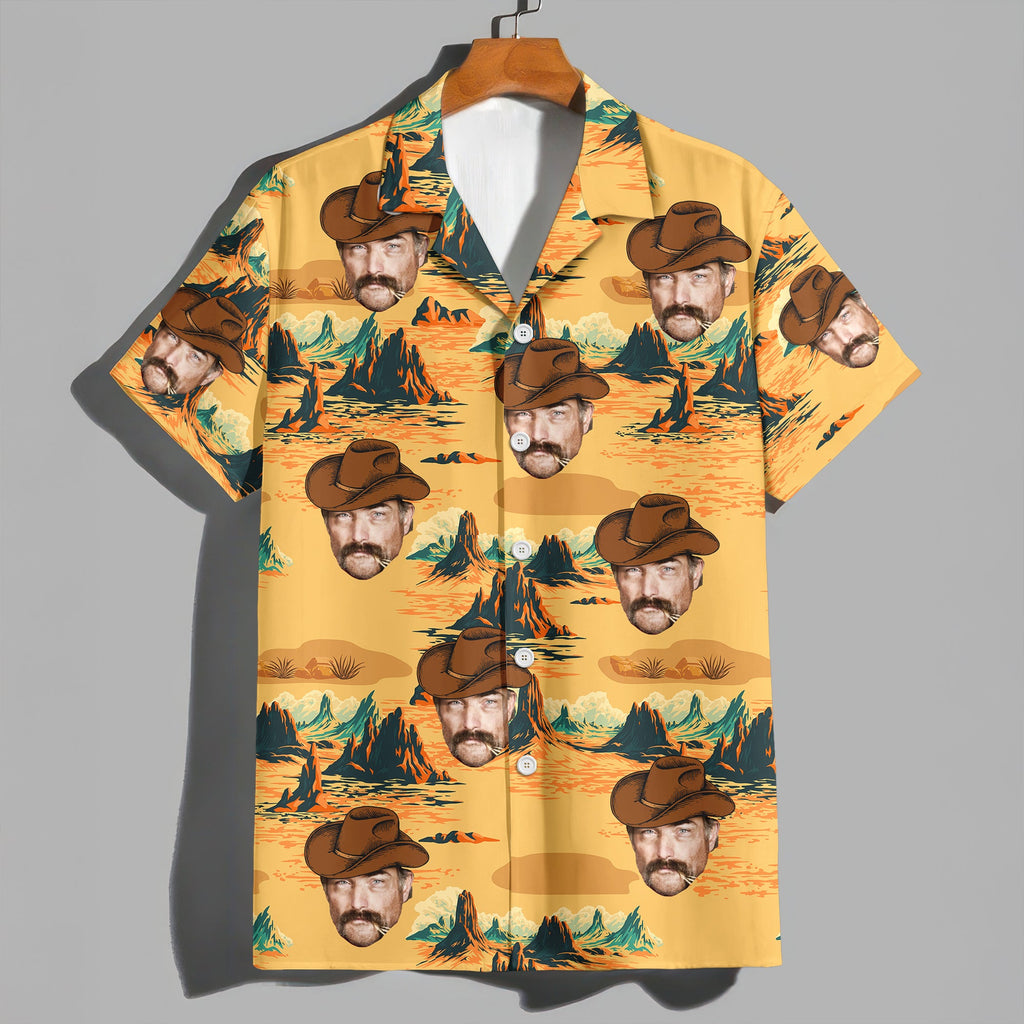 Custom Photo Retro Western Cowboy Hawaiian Shirt TH10 169755