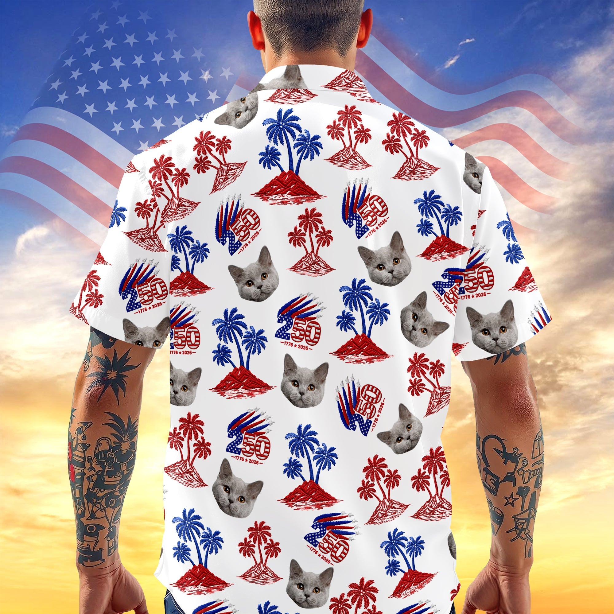 Custom Photo 1776–2026 250 Years America Anniversary Hawaii Shirt LM32 668909