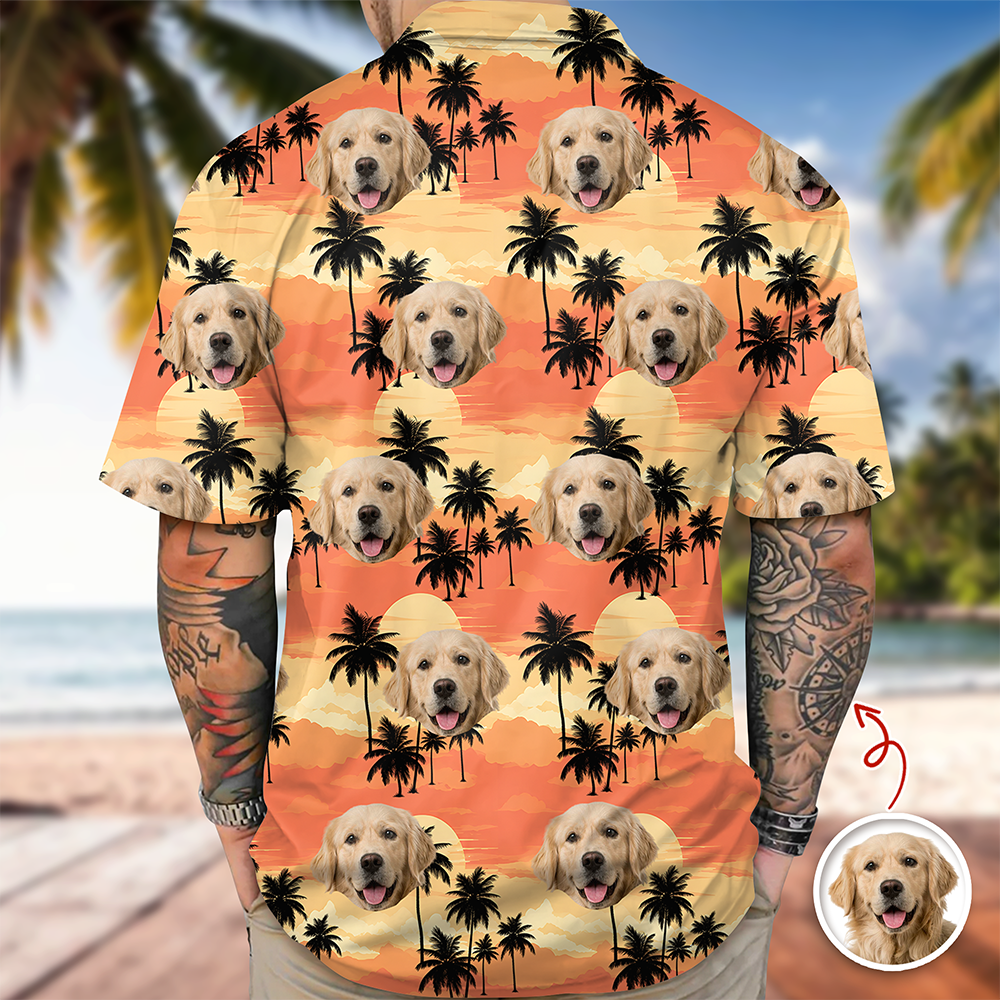 Custom Dog Face Hawaiian Shirt For Summer Holiday Dog Dad Gift CH07 911378