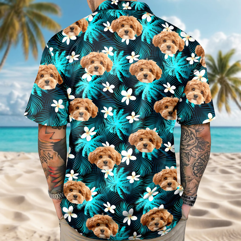 Custom Dog Cat Human Photo Tropical Summer Hawaii Shirt HA75 921122