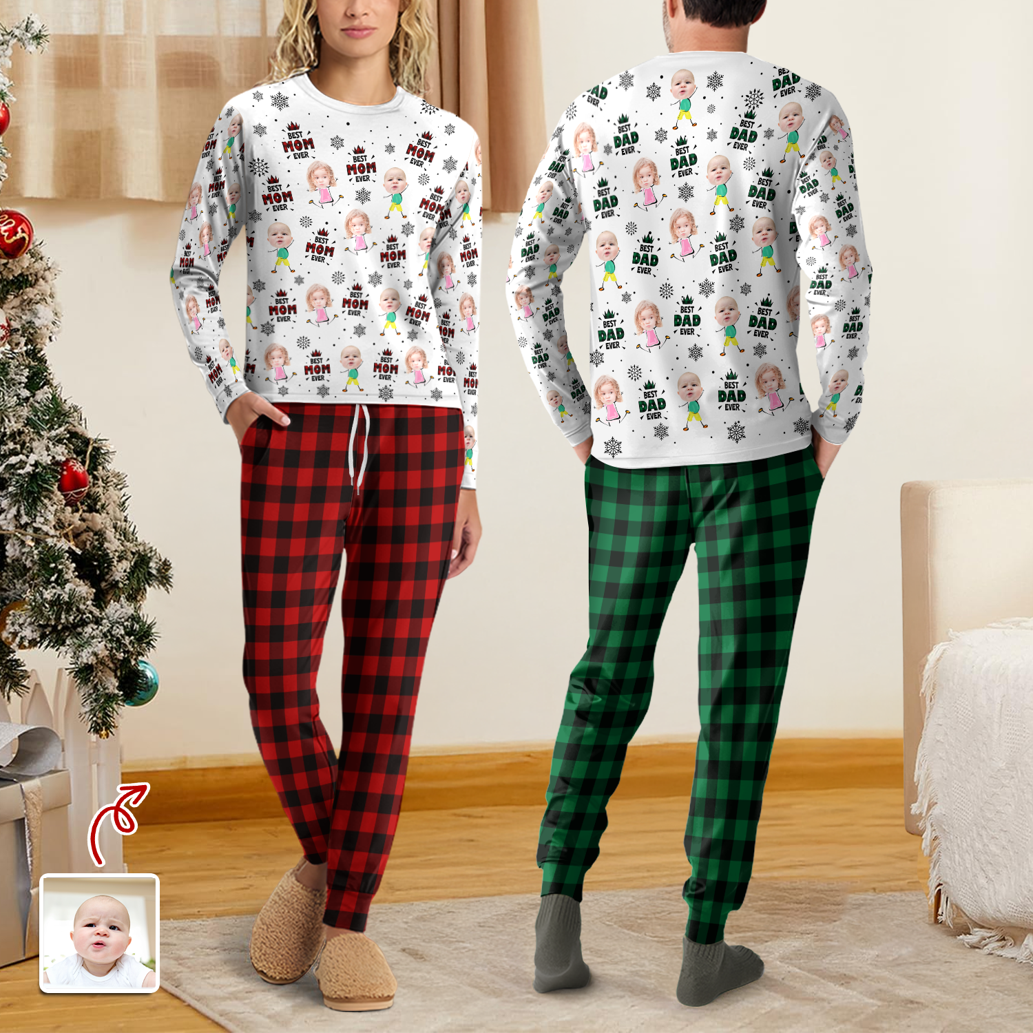 Custom Photo Best Nana Ever Gigi Papa Funny Children - Personalized Sleepwear CH07 899168
