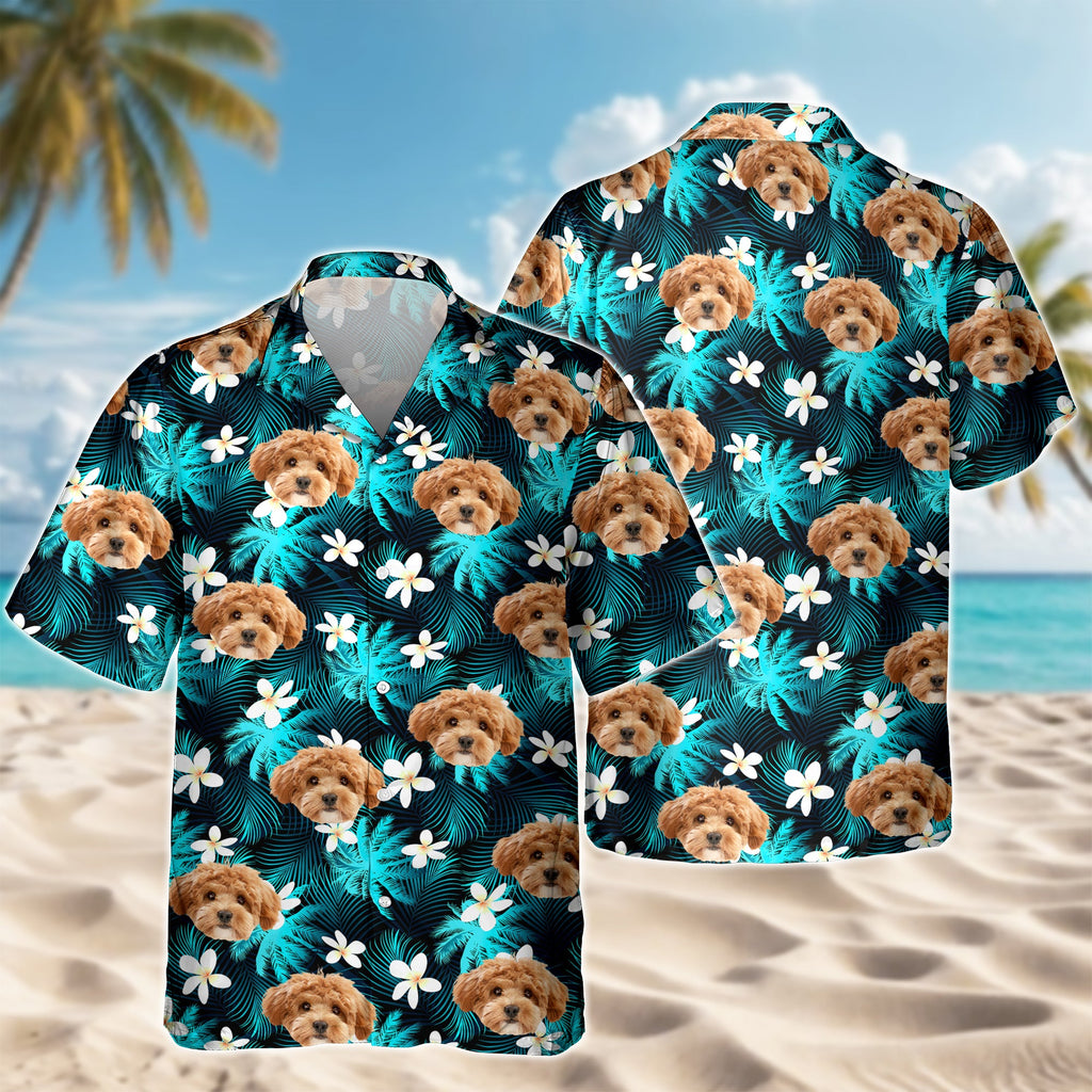 Custom Dog Cat Human Photo Tropical Summer Hawaii Shirt HA75 921122