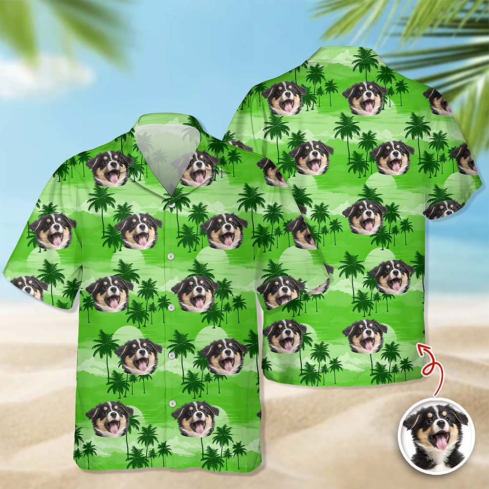 Custom Dog Face Hawaiian Shirt For Summer Holiday Dog Dad Gift CH07 911378