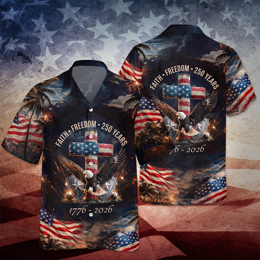 250 Years of Freedom 1776 - 2026 Eagle Patriotic Hawaii Shirt CH07 910474