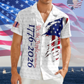 America Golf Hawaii Shirt, 1776-2026 Patriotic, USA Flag Hawaii Shirt Gift for Golf Lovers TH10 169855