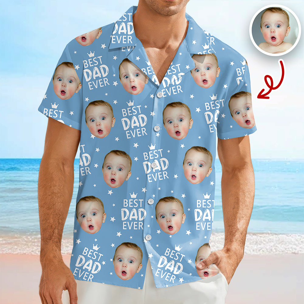 Custom Face Best Dad Ever Hawaiian Shirt Father's Day Gift CH07 911558