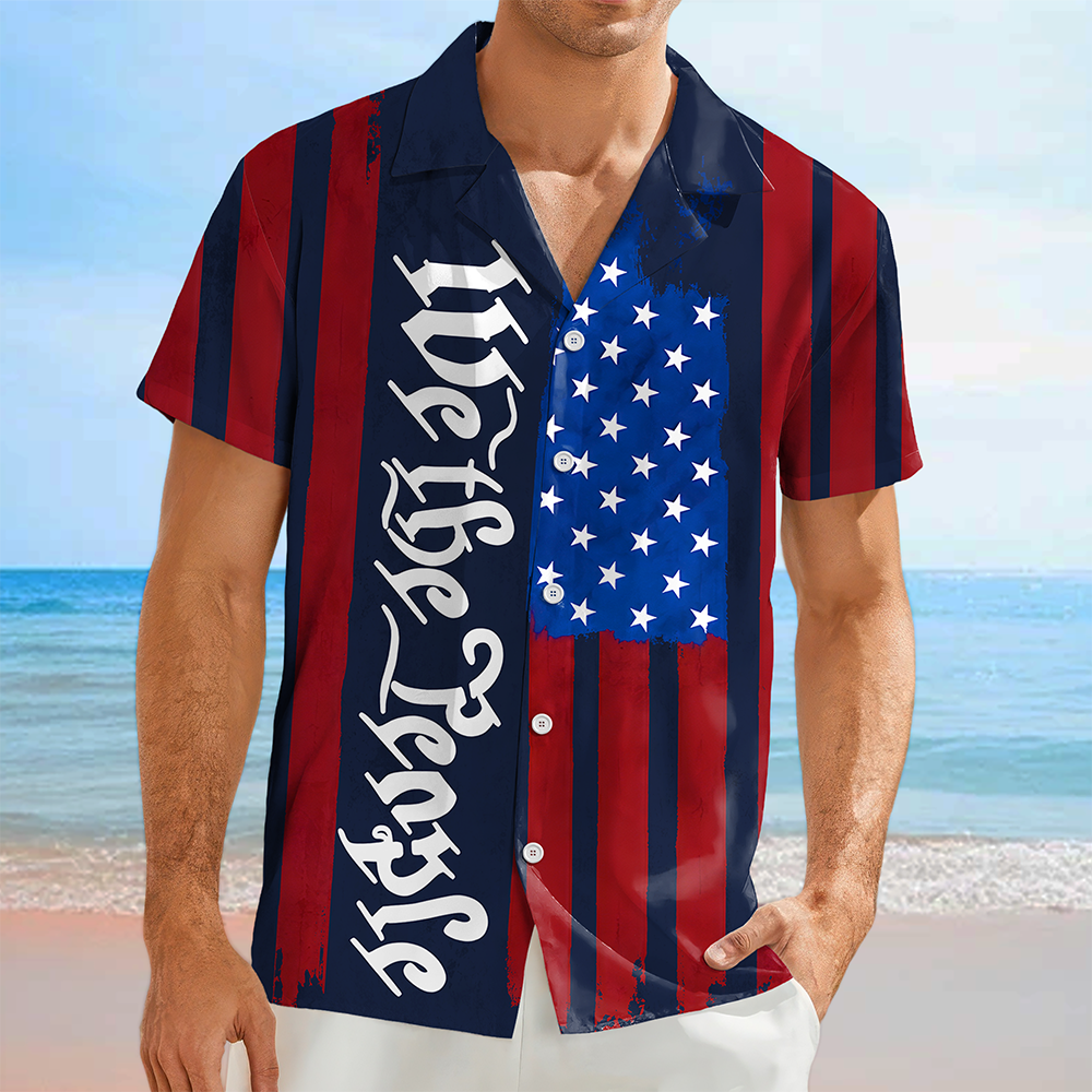 Personalized We The People American Flag Hawaiian Shirt - Patriotic Gift LM32 669233