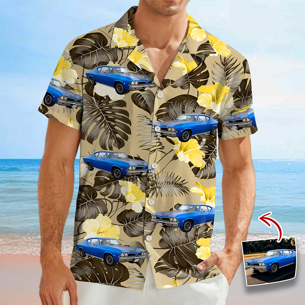 Custom Photo Vintage Car Aloha Hawaiian Shirt Gift For Car Lovers TH10 170035