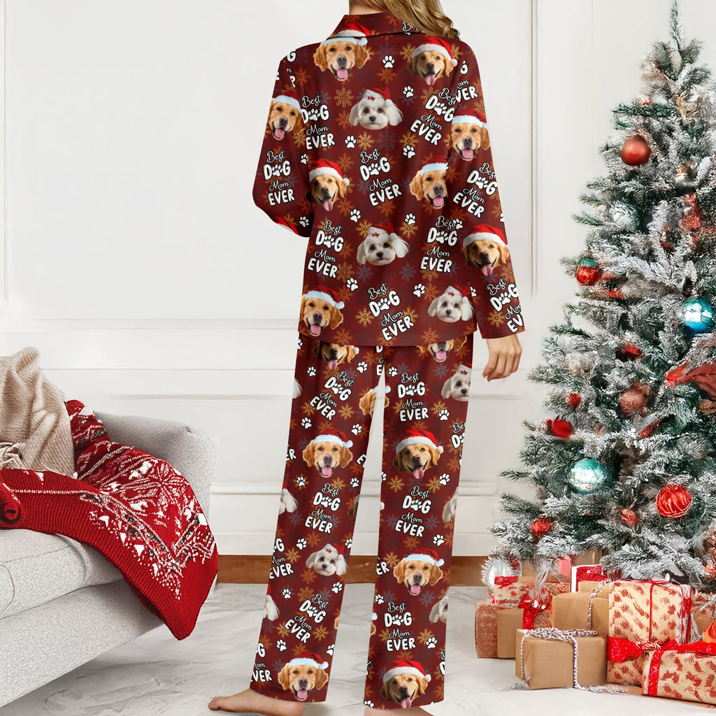 Custom Dog Face Cute Best  Dog Dad Ever Christmas Pajamas LM32 895749