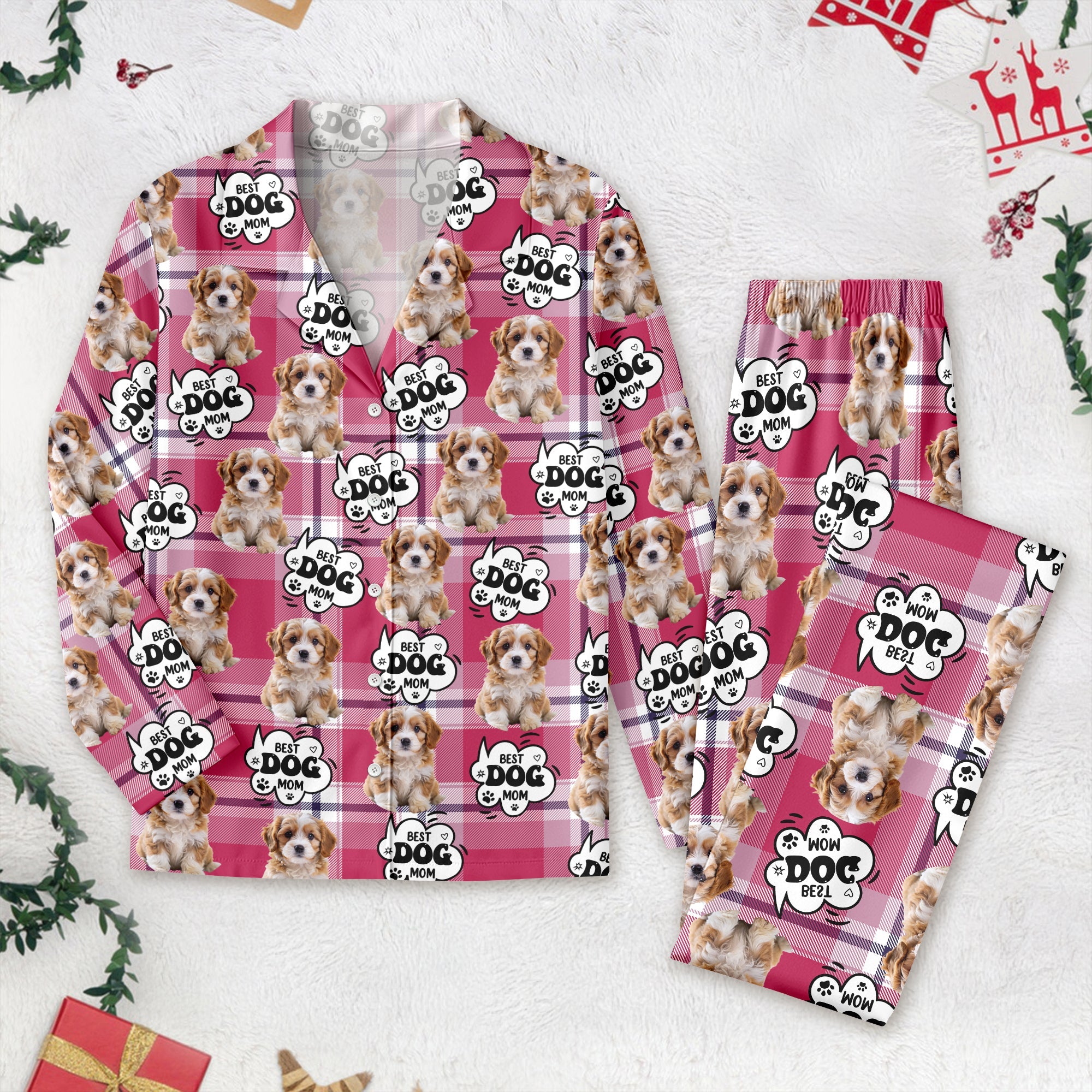 Custom Photo I Woof You - Personalized Pajamas Gift For Dog Lovers HO82 894382