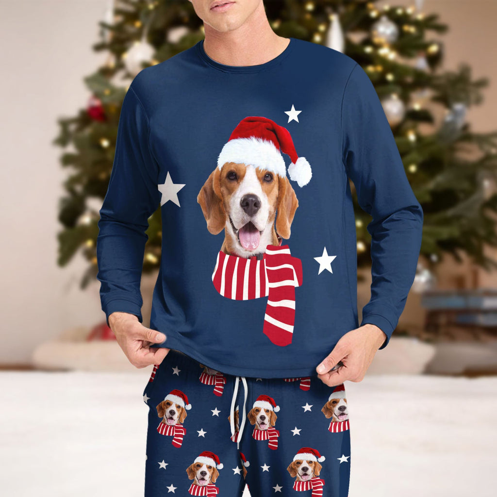Custom Dog Christmas Photo Sleepwear Matching Clother For Dog Lovers CH07 896682