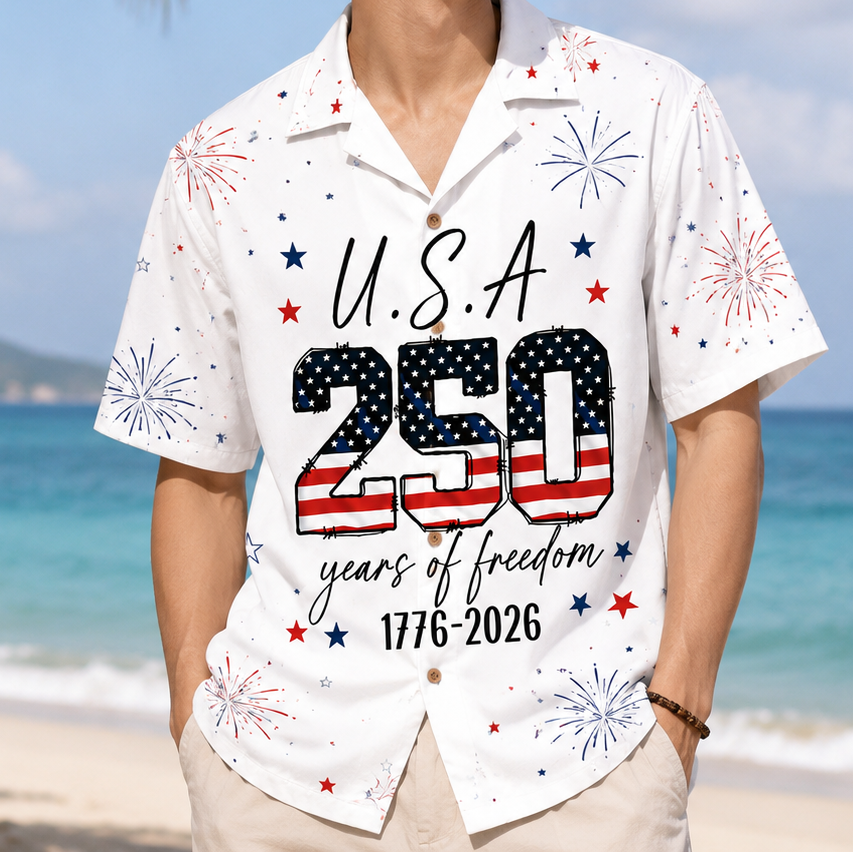 USA 250 Years of Freedom Hawaii Shirt 1776-2026 Patriotic Gift CH07 911748