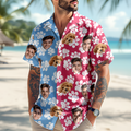 Custom Photo Paw Pattern Hawaii Shirt - Custom Funny Pet Lover Gift CH07 911106