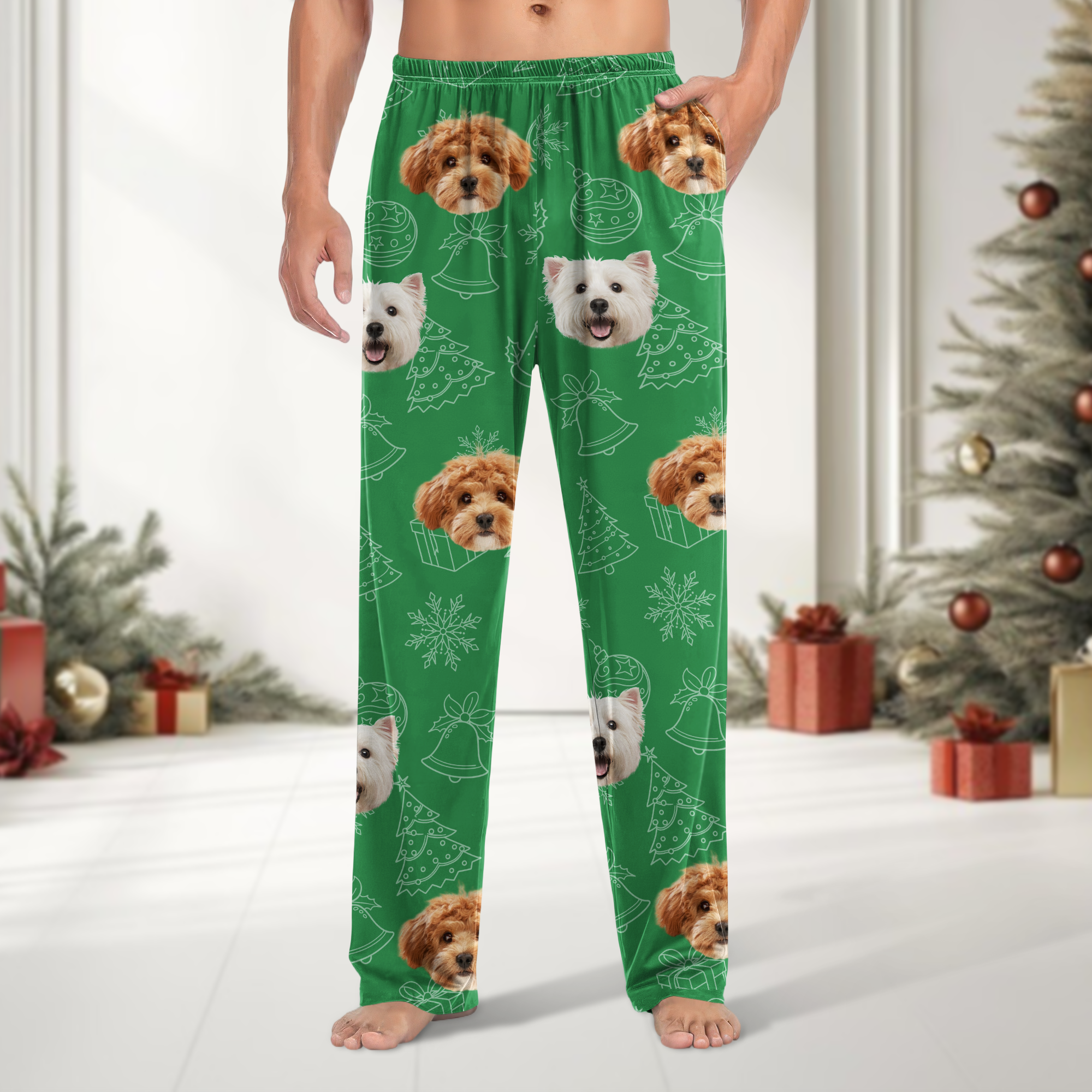Custom Dog Photo Christmas Pajamas Christmas Gift For Pet Lovers CH07 896130