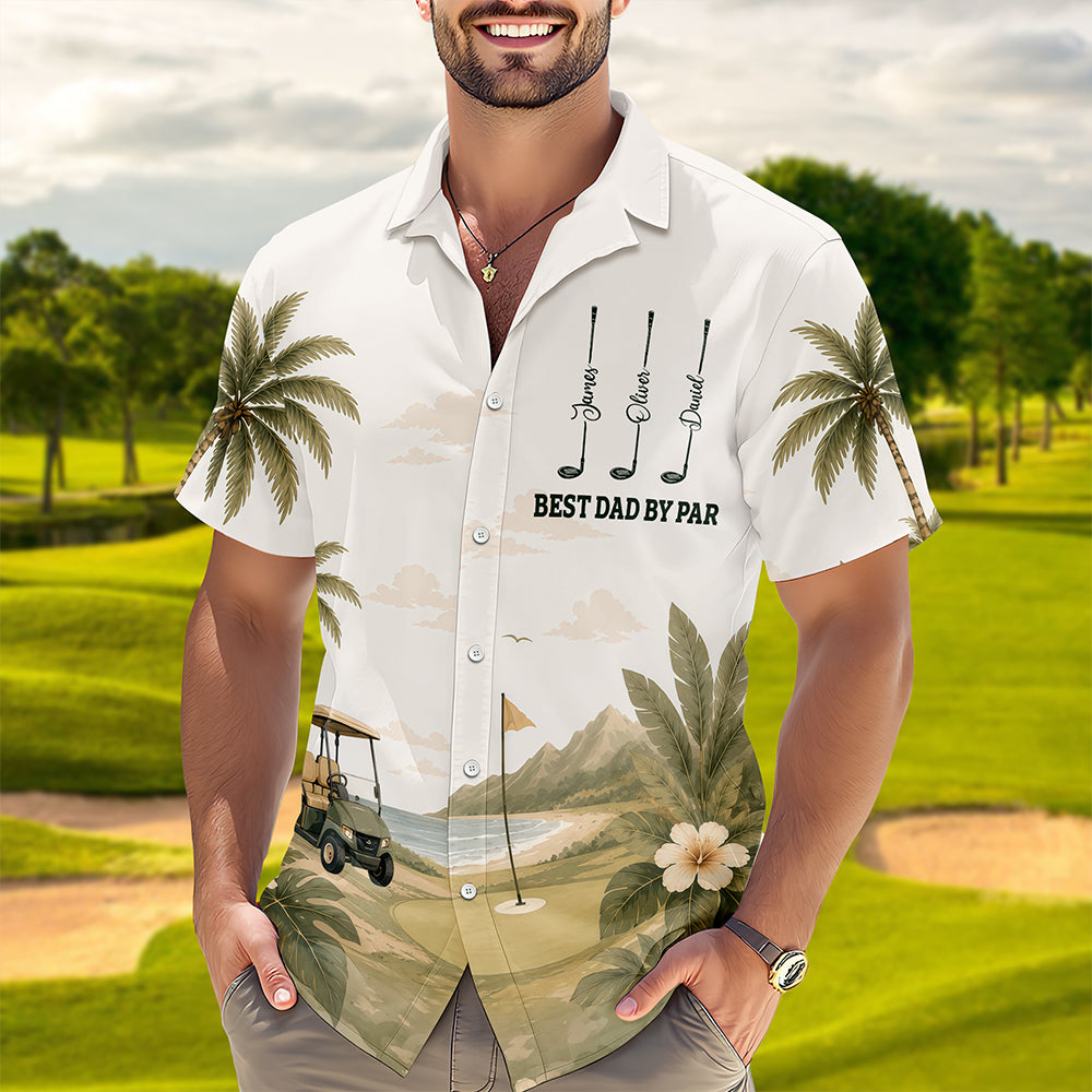 Custom Name Best Dad By Par Hawaii Shirt - Gift for Golf Dad HO82 902608