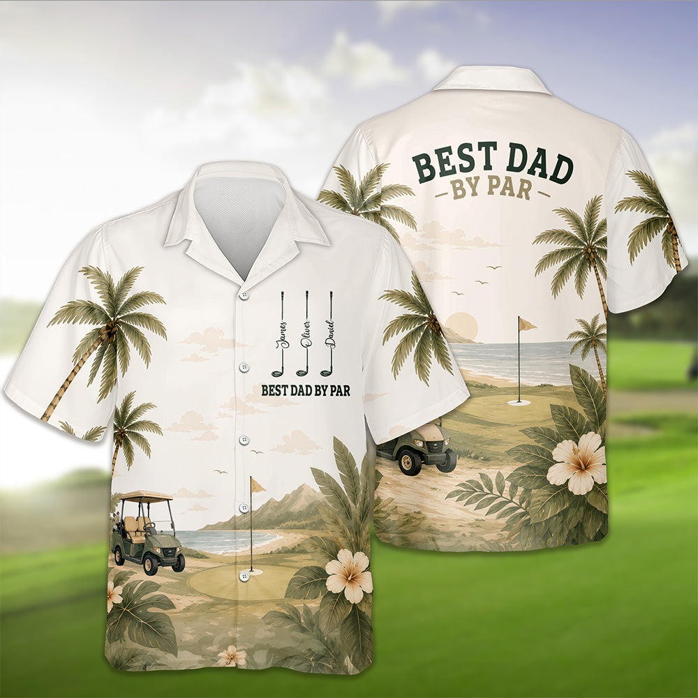 Custom Name Best Dad By Par Hawaii Shirt - Gift for Golf Dad HO82 902608