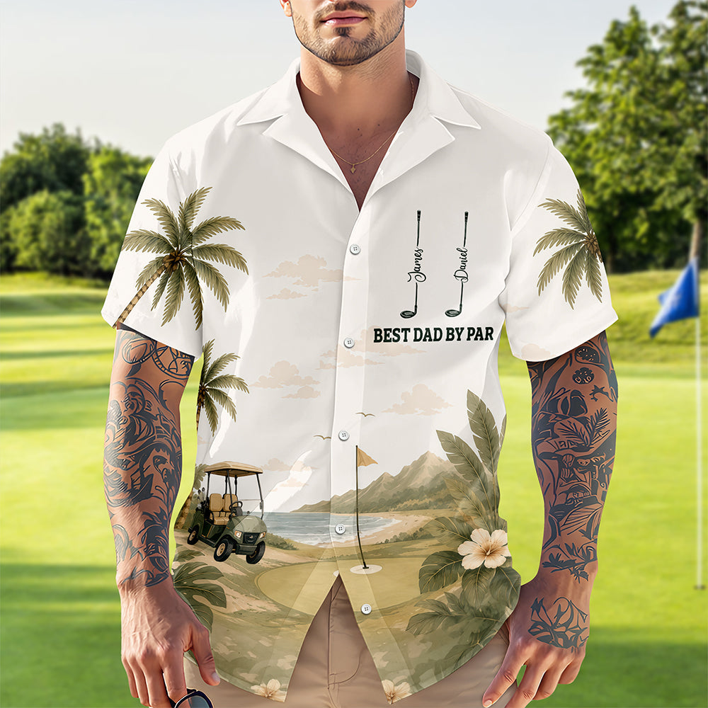 Custom Name Best Dad By Par Hawaii Shirt - Gift for Golf Dad HO82 902608
