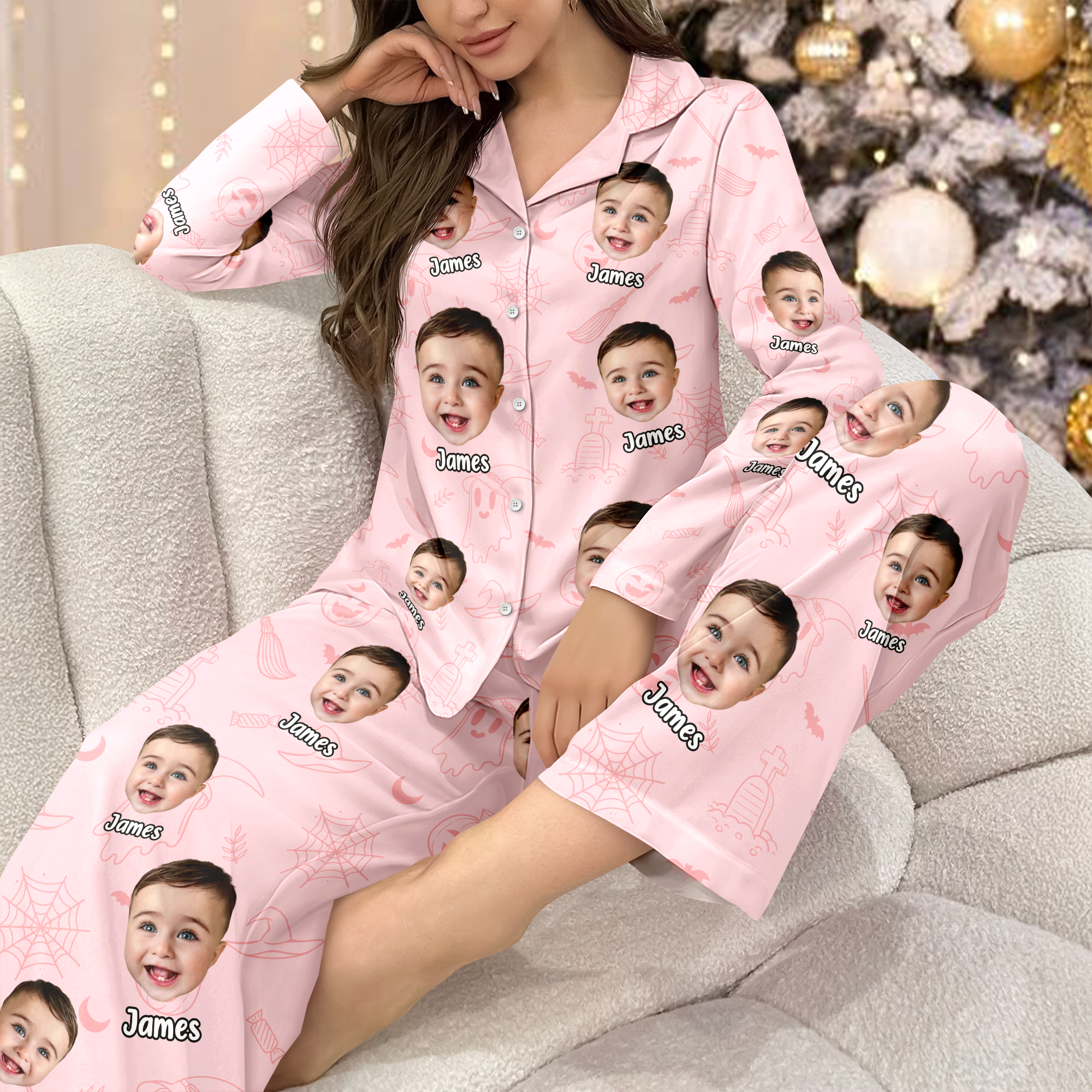 Custom Photo Halloween Season Pajamas For Family TH10 896133
