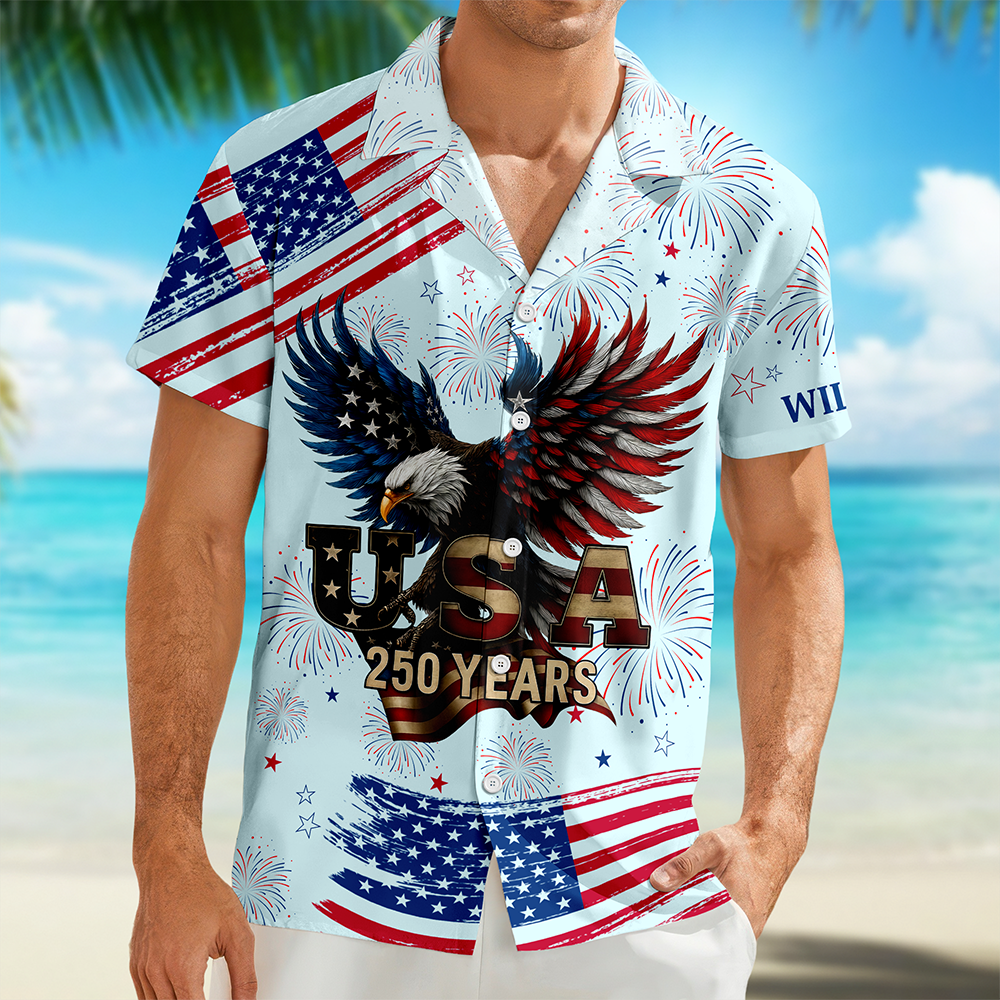 Personalized 250 Years of America Anniversary 1776-2026 Eagle Hawaii Shirt LM32 899581