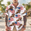 Custom Horse Photo American Flag 250th Anniversary Patriotic Hawaii Shirt TH10 898837