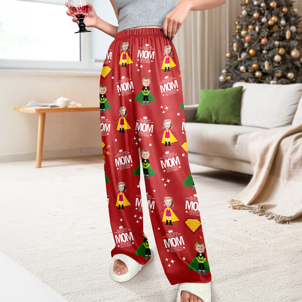 Custom Face Kid Best Mom Ever, Best Dad Ever Pajamas HA75 892878