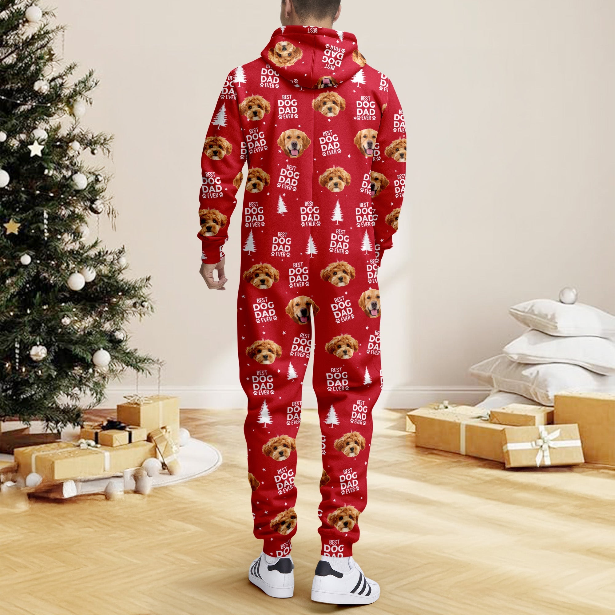 Custom Dog Face Photo Personalized Best Dog Dad Mom Onesie Pajamas CH07 896922