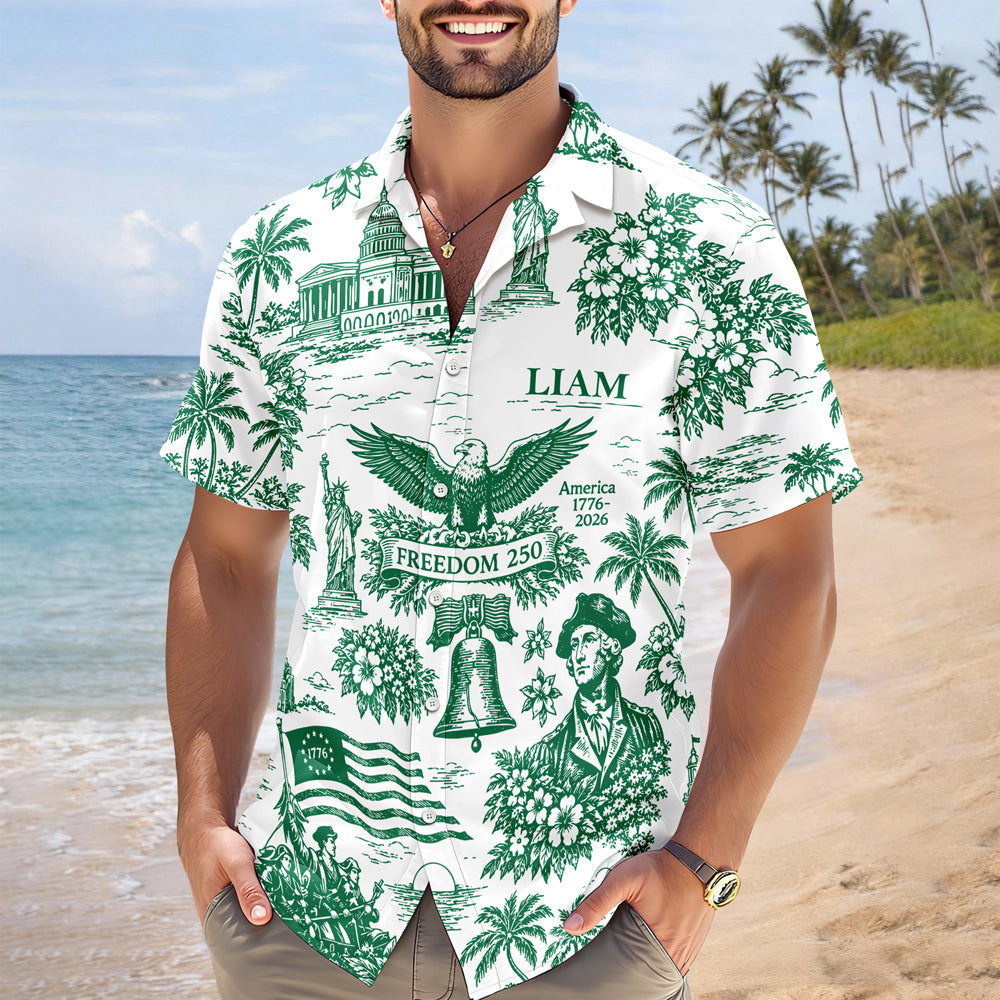 Custom Name Freedom 250 America 1776-2026 Hawaiian Shirt TH10 170027