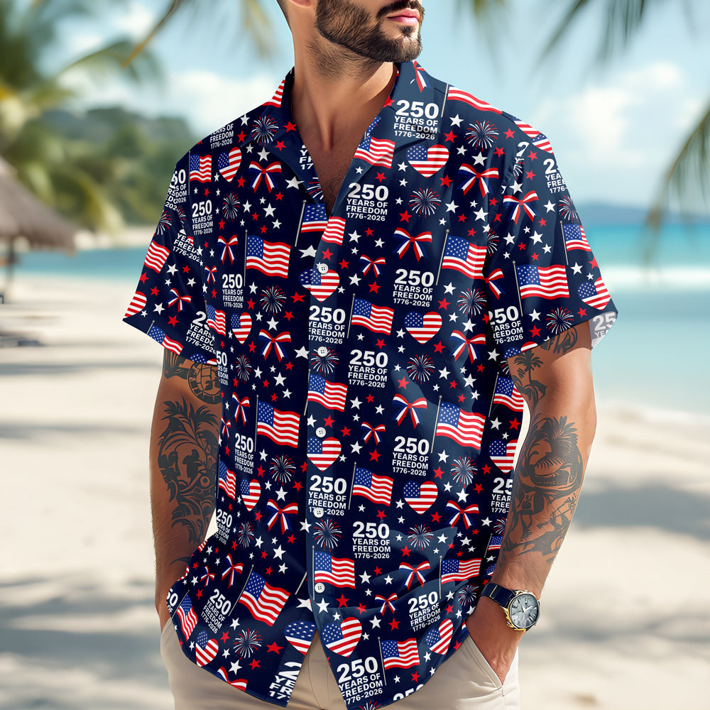 Personalized US 250 Years Of Freedom 1776-2026 American Flag Hawaii Shirt TH10 169515
