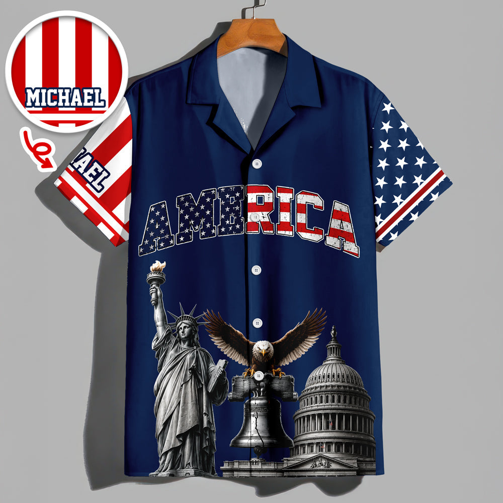 Custom Name America We The People 250 Years 1776–2026 Liberty Bell Hawaiian Shirt HO82 902786