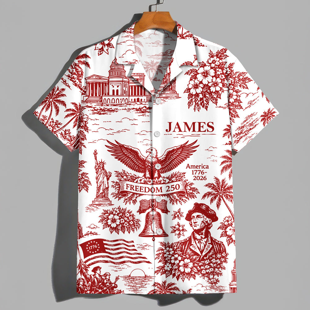 Custom Name Freedom 250 America 1776-2026 Hawaiian Shirt TH10 170027