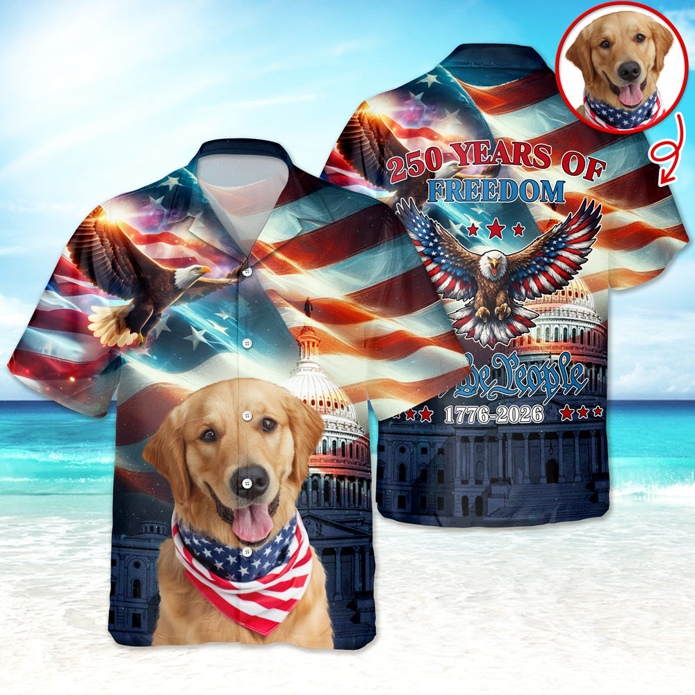 Custom Photo 250 Years of America Freedom 1776 - 2026 Hawaii Shirt LM32 899067